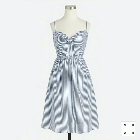 J. Crew Dresses & Skirts - J Crew Sundress 100% Cotton Blue/White Stripe